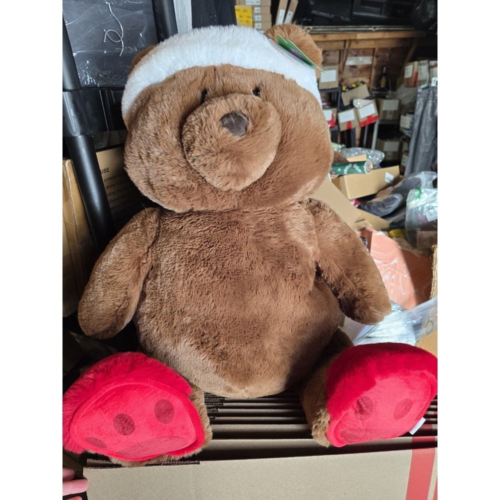 Gigglescape 24'' Bear Stuffed Animal Santa Hat And Slippers Teddy Bear Christmas